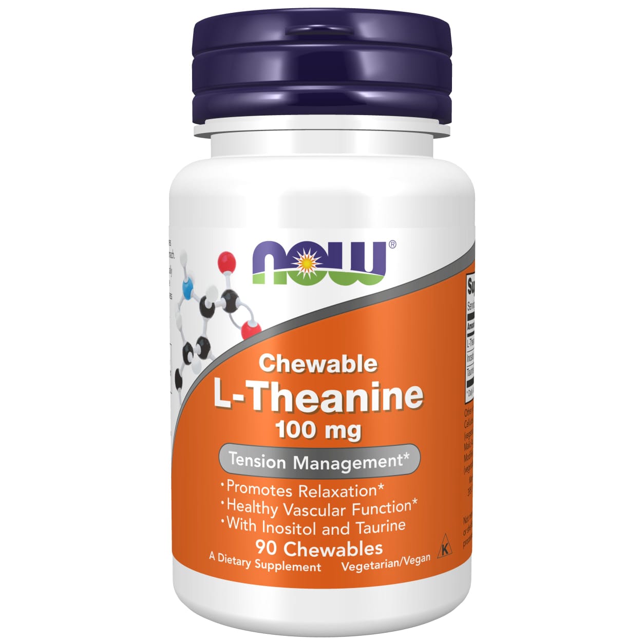 NOW Foods L-Theanine 100 Mg - 90 Chewables