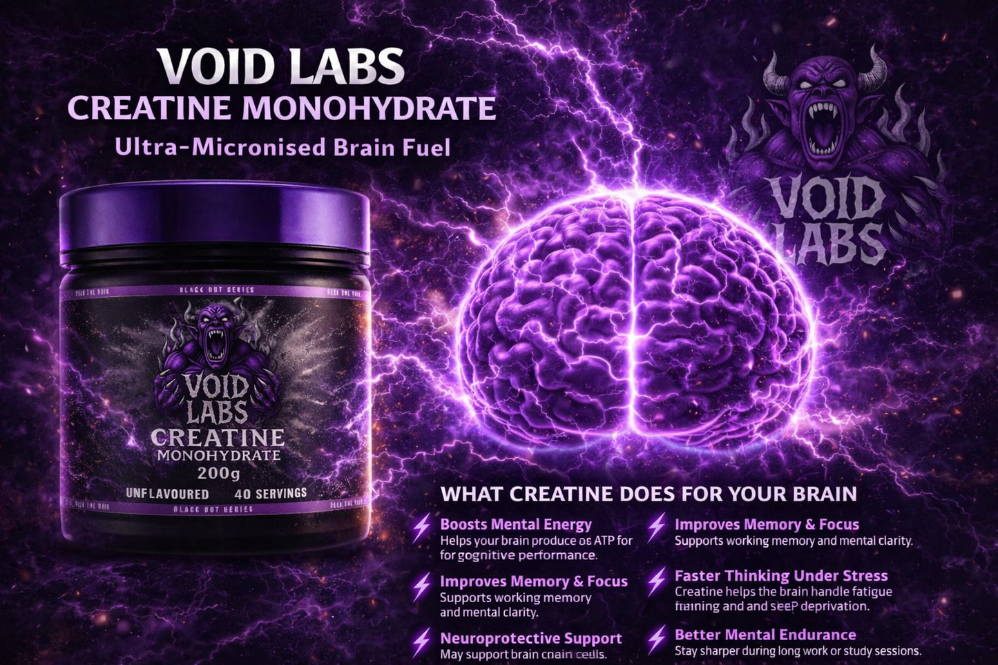 VOID LABS CREATINE MONOHYDRATE 40 servings